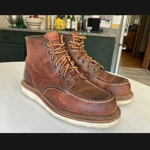 Red Wing Heritage 1907 6-inch Classic Rough Tough Moc Boots, Mens Size 7 Brown